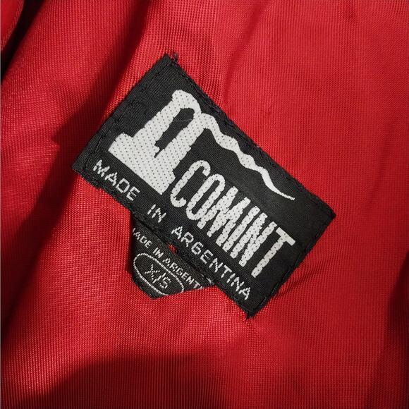 COMINT! LUXE ROUGE RED GENUINE LEATHER PUFF SLEEVE, JEWEL BUTTON JACKET! SZ XS - Picture 9 of 14